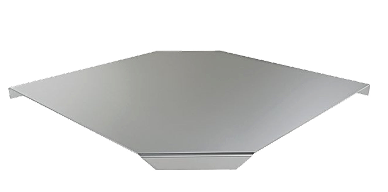 Deckel für Kabelrinne 90° Winkel 100 x 60 mm Stahl